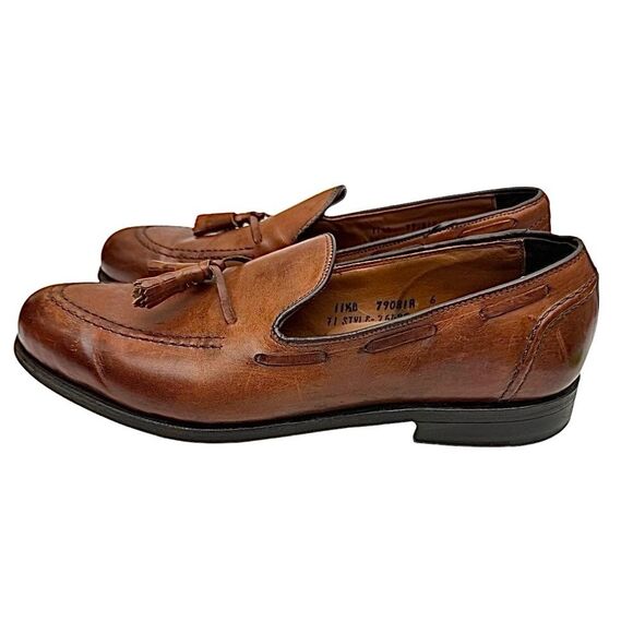 FootJoy Classics Brown Leather Tassel Loafers Made in USA 75499 Men Size 11.5 B - Picture 5 of 9